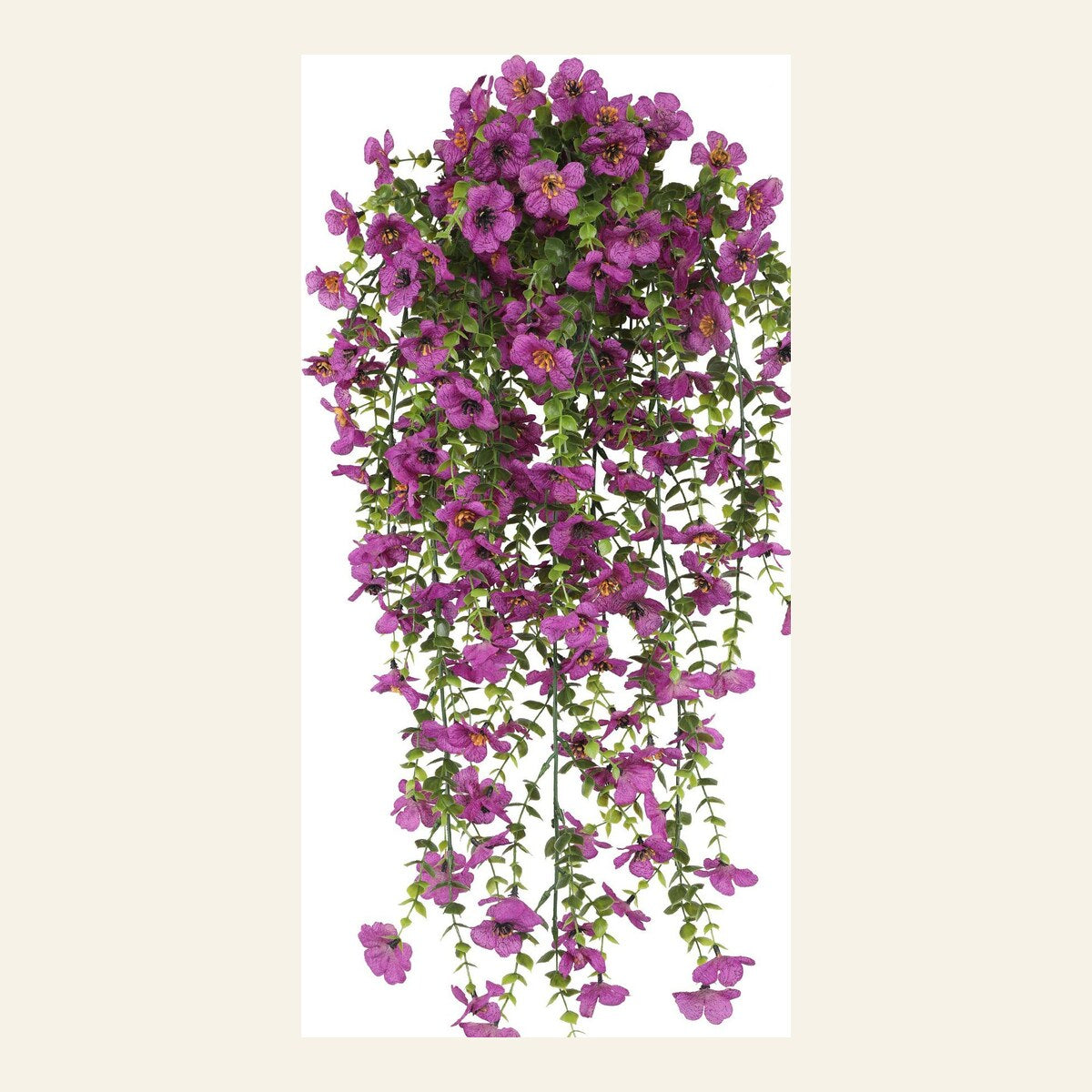 EVERIVELLE Hanging Artificial Eucalyptus & Violet Floral Spray