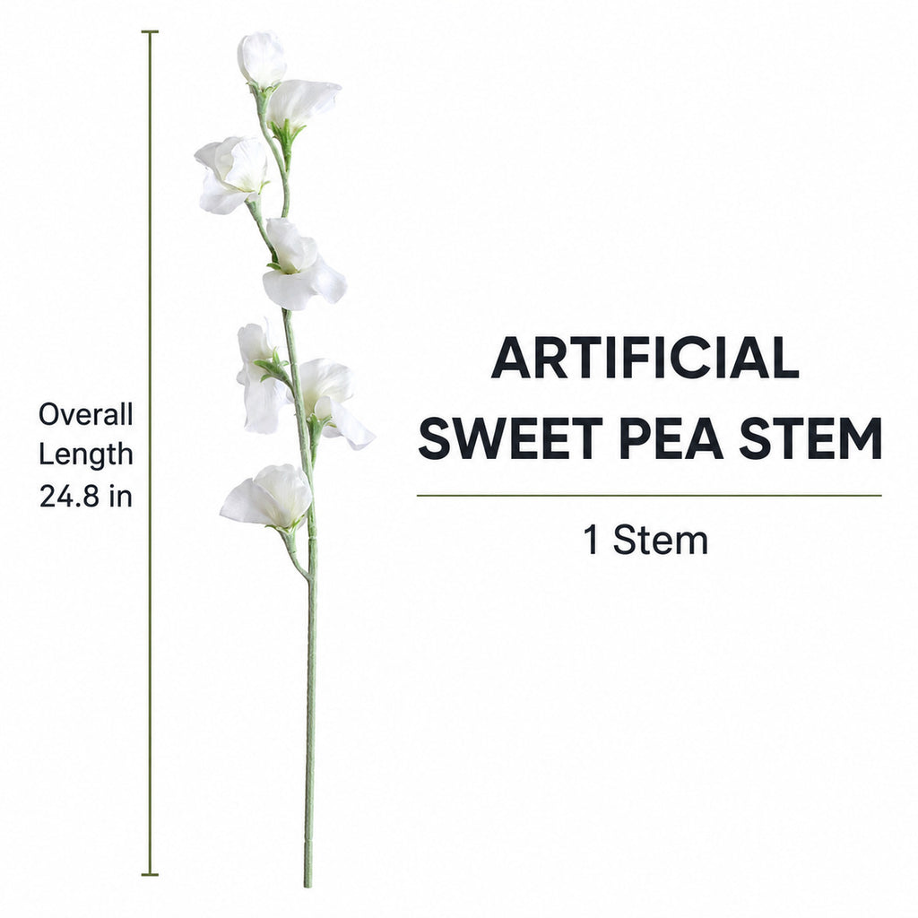 EVERIVELLE 24.8-Inch Artificial Sweet Pea Stem
