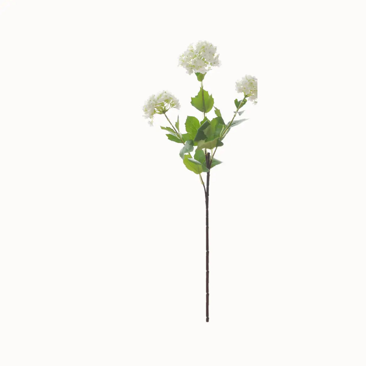 EVERIVELLE Three-Head Artificial Viburnum Snowball Branch