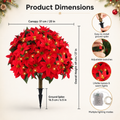 Artificial poinsettia stake dimensions