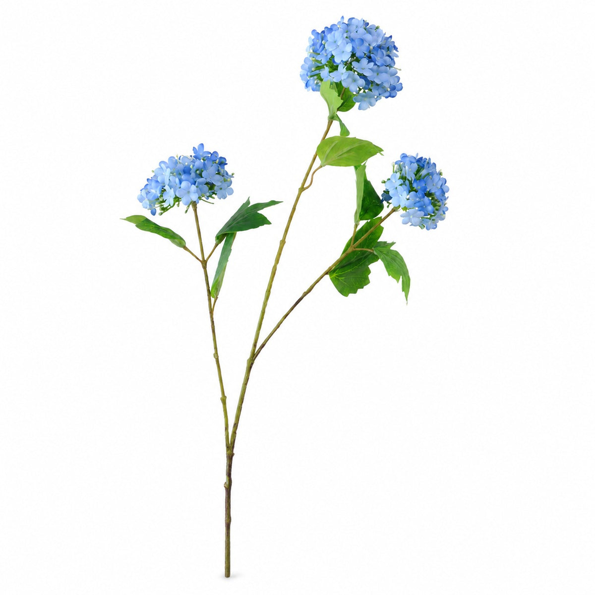 EVERIVELLE Three-Head Artificial Snowball Hydrangea Stem