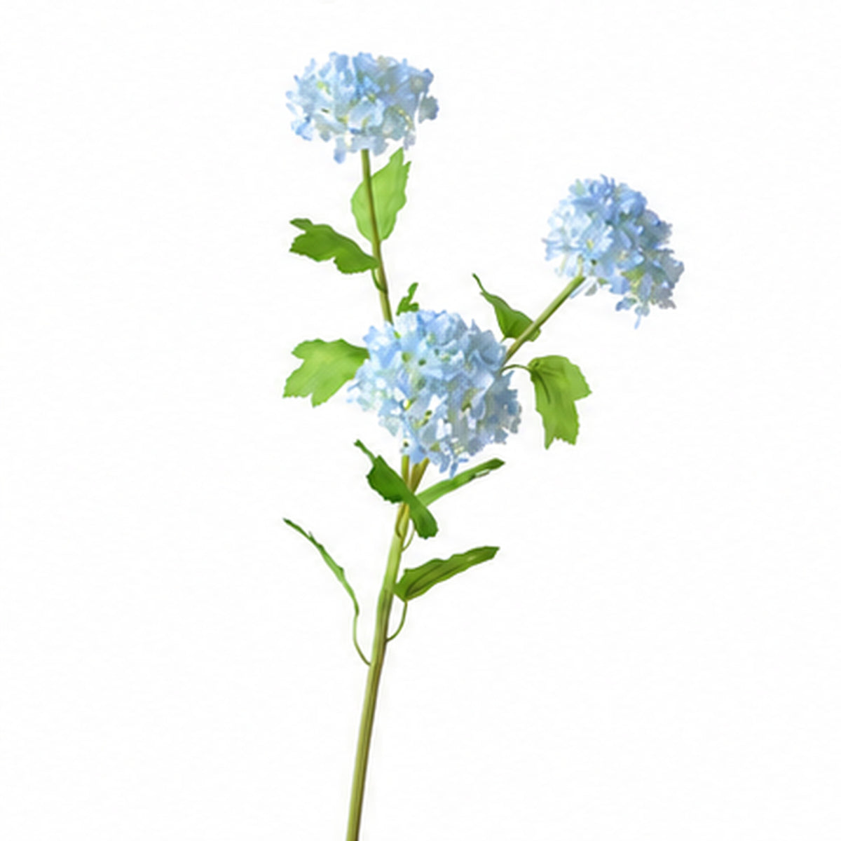 EVERIVELLE 26.4-Inch Three-Head Artificial Snowball Hydrangea Spray