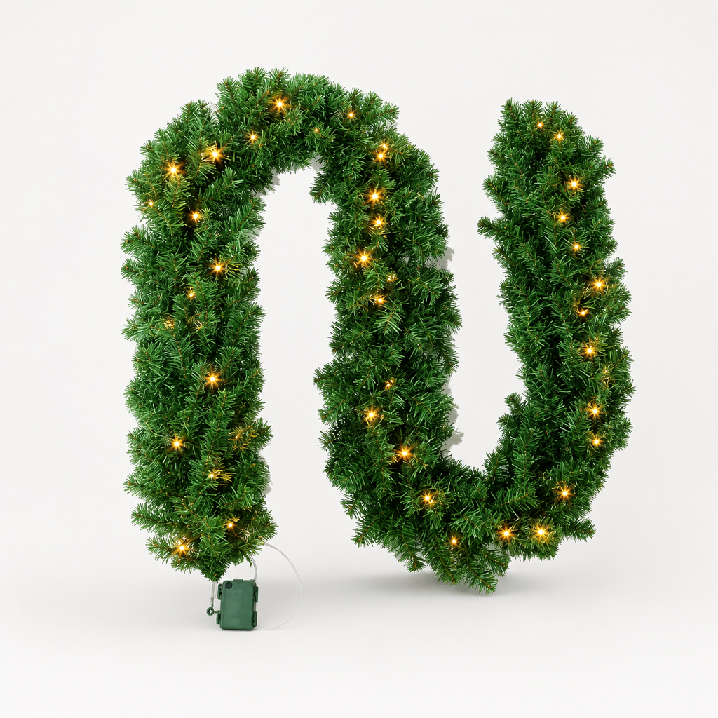 Cedar garland green LED main