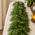 Cedar garland green warm lights detail