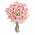 EVERIVELLE 8.7-Inch 22-Head Artificial Mini Rosebud Bouquet