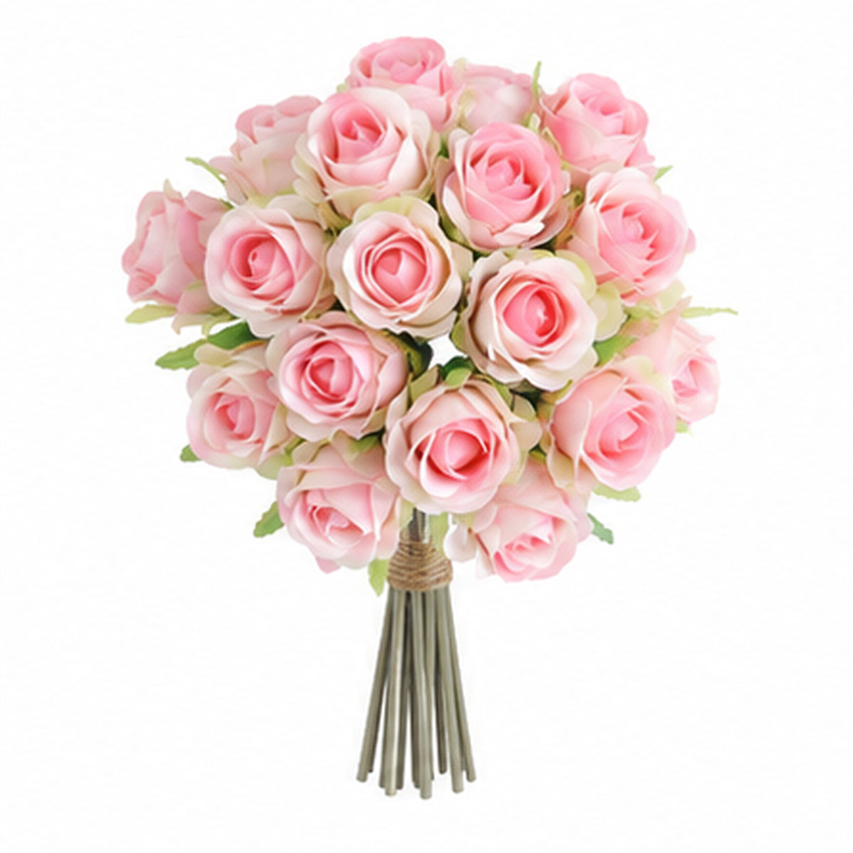 EVERIVELLE 8.7-Inch 22-Head Artificial Mini Rosebud Bouquet
