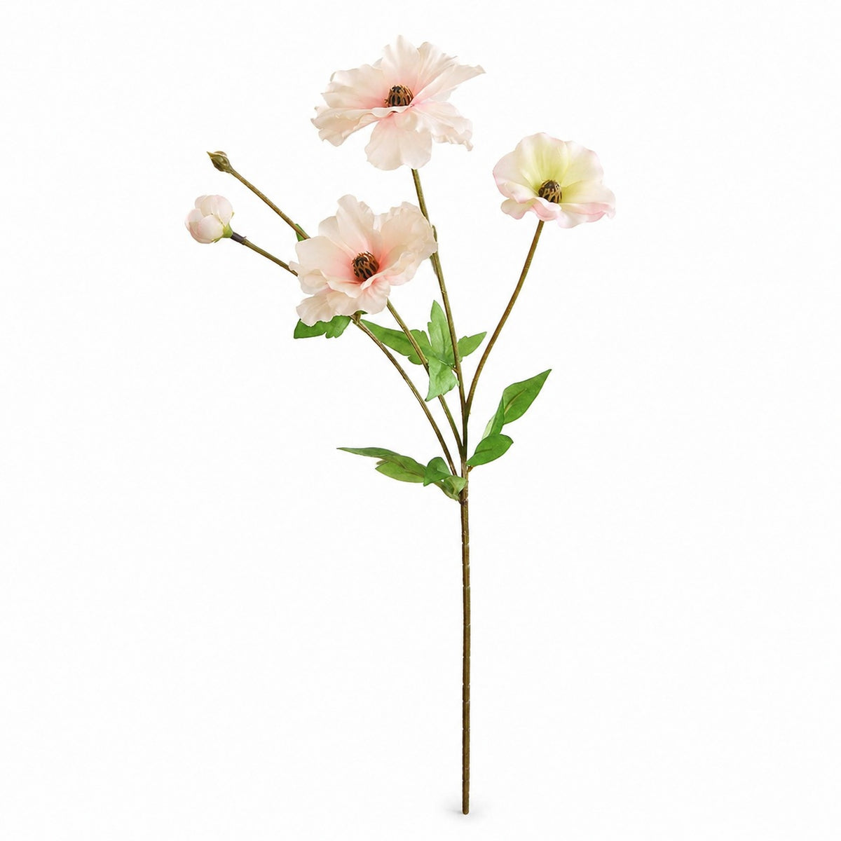 EVERIVELLE Three-Head Artificial Butterfly Ranunculus Stem