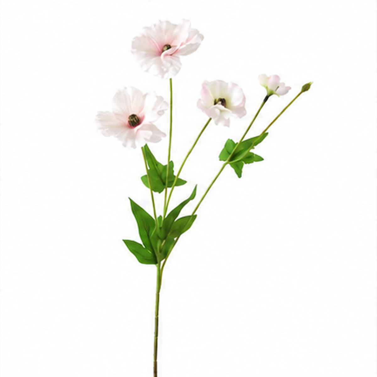 EVERIVELLE 19.3-Inch Three-Head Artificial Butterfly Ranunculus Spray