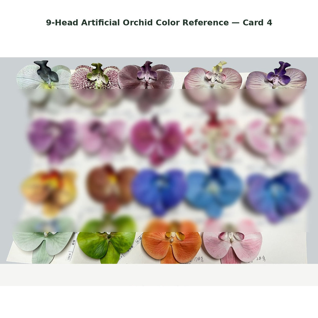 EVERIVELLE Nine-Head Artificial Phalaenopsis Orchid Stem