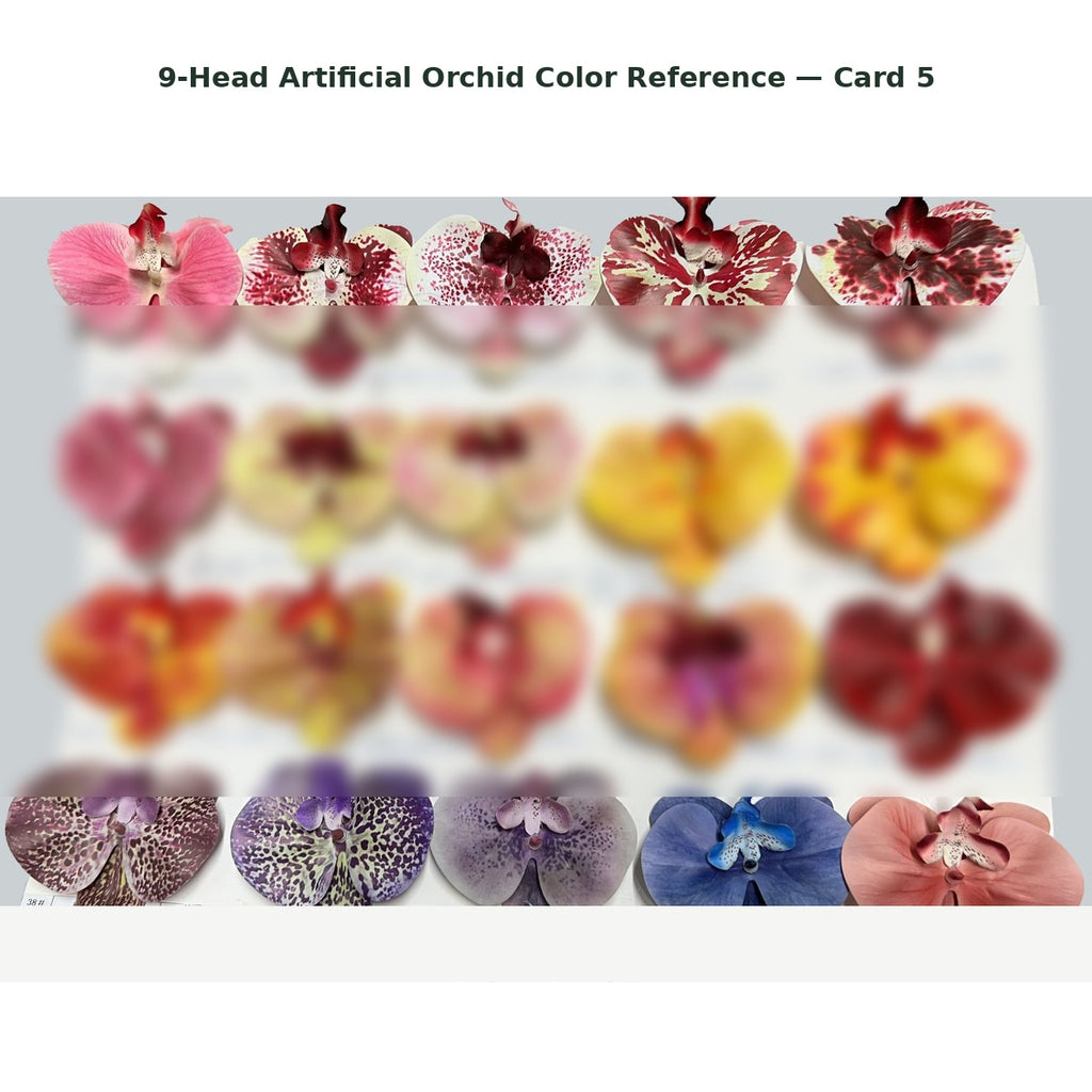 EVERIVELLE Nine-Head Artificial Phalaenopsis Orchid Stem