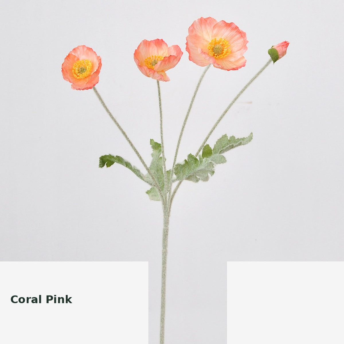 EVERIVELLE Artificial Poppy Flower Stem