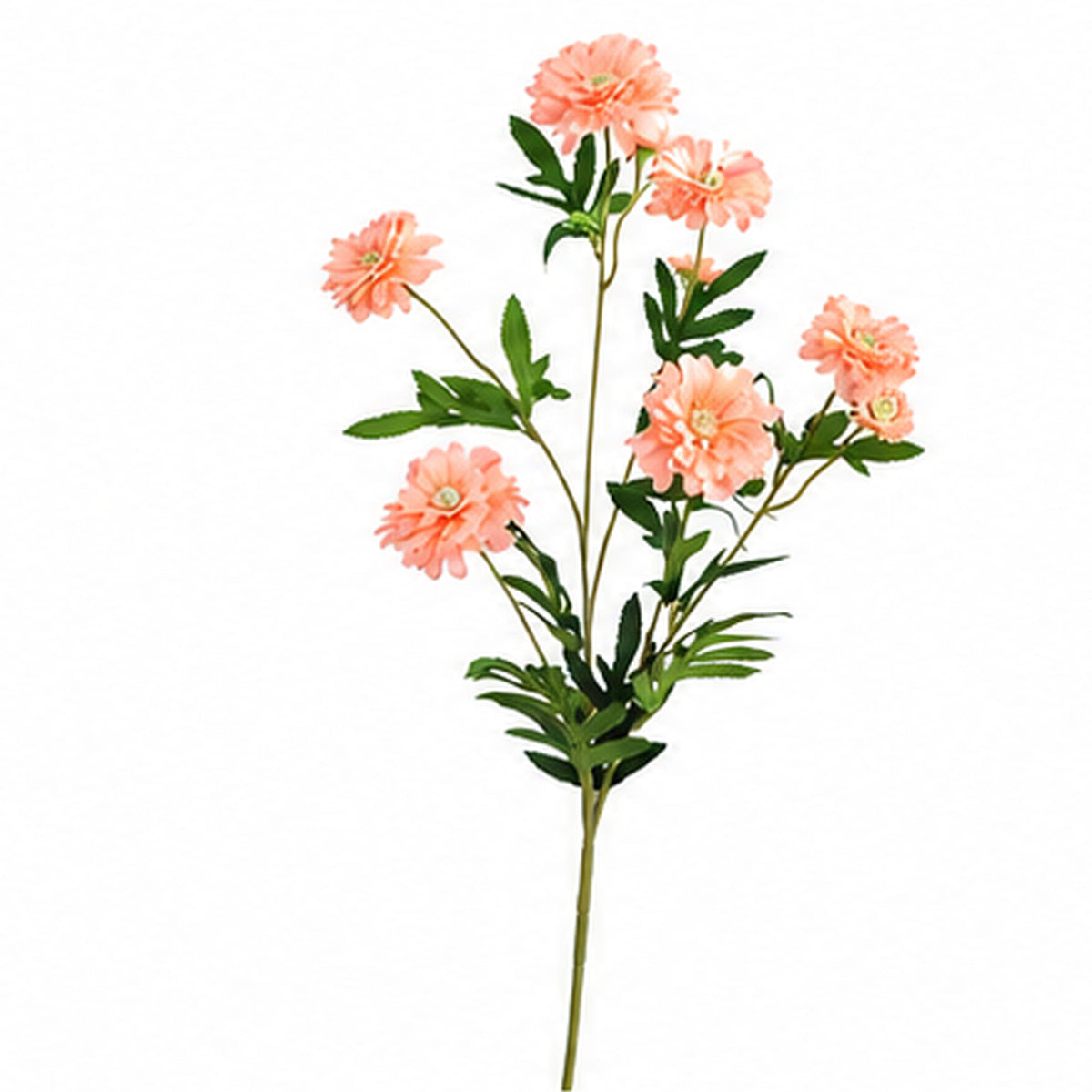 EVERIVELLE 31.5-Inch Nine-Head Artificial Zinnia Spray
