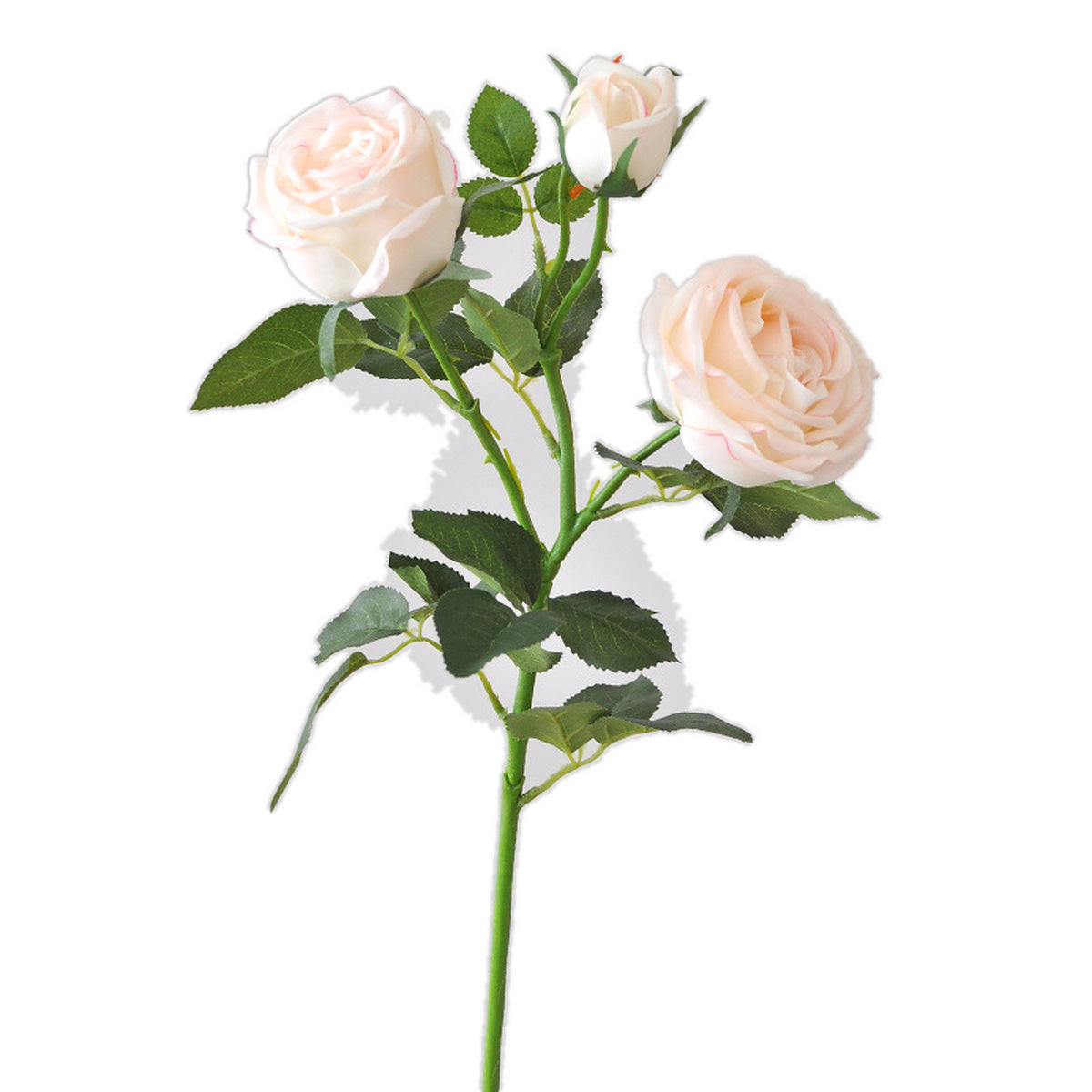 EVERIVELLE 28.7-Inch Three-Head Real-Touch Artificial Rose Stem