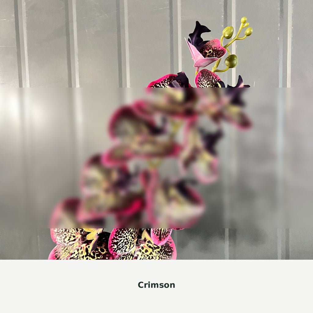 EVERIVELLE Nine-Head Artificial Phalaenopsis Orchid Stem