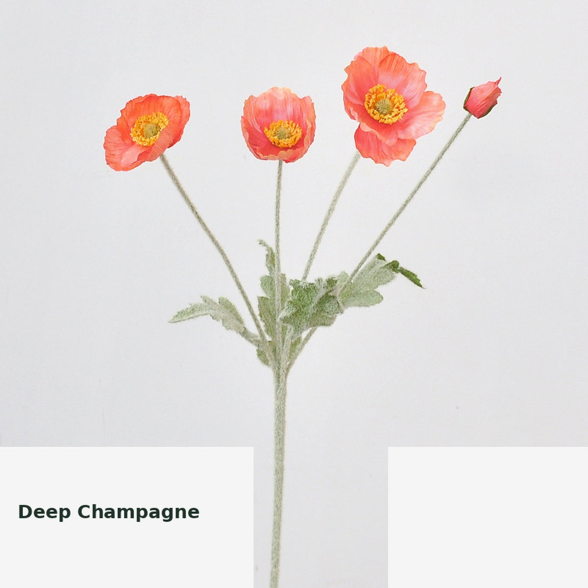 EVERIVELLE Artificial Poppy Flower Stem