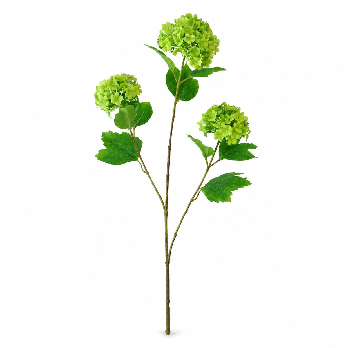 EVERIVELLE Three-Head Artificial Snowball Hydrangea Stem