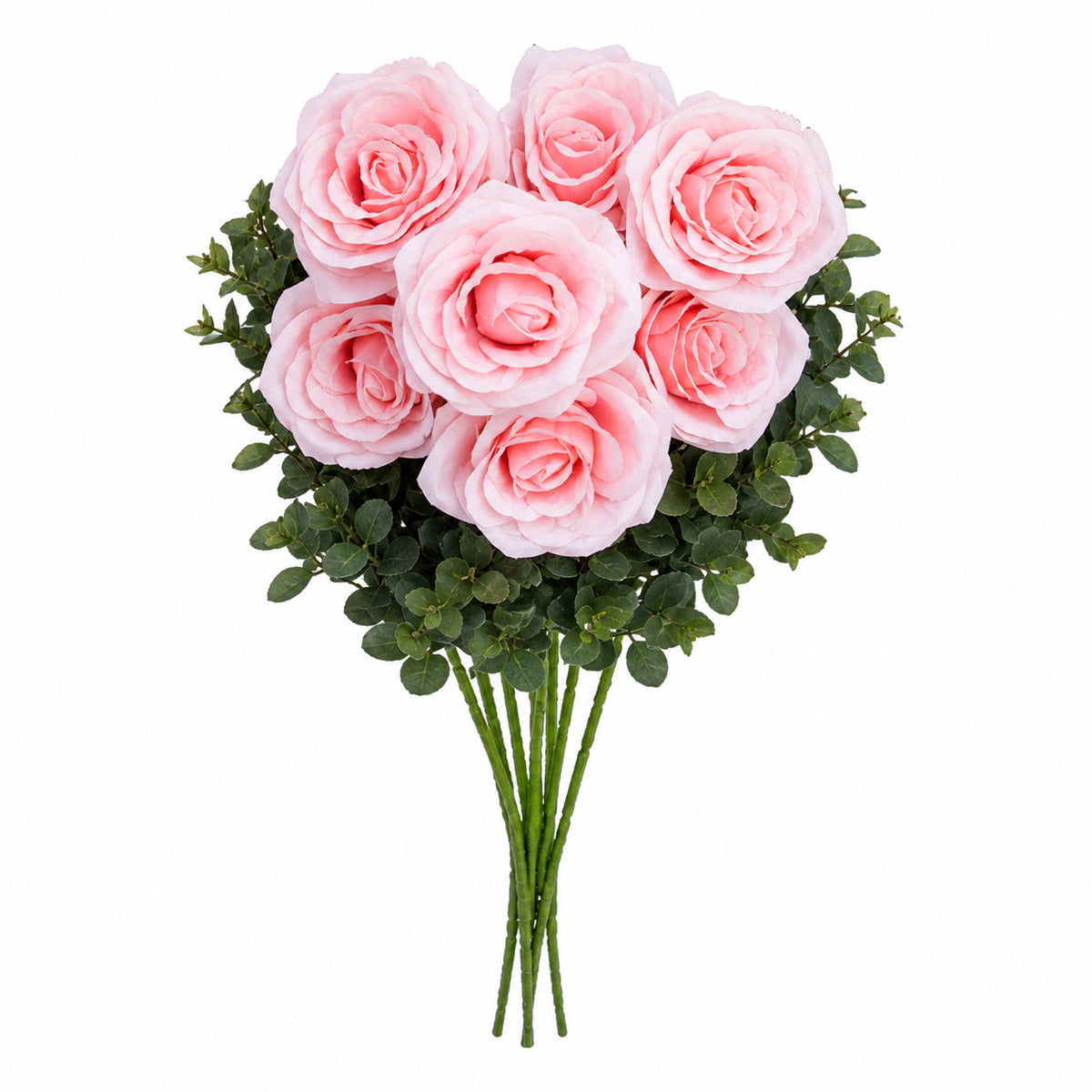 EVERIVELLE 17.3-Inch Seven-Head Artificial Rose Bouquet