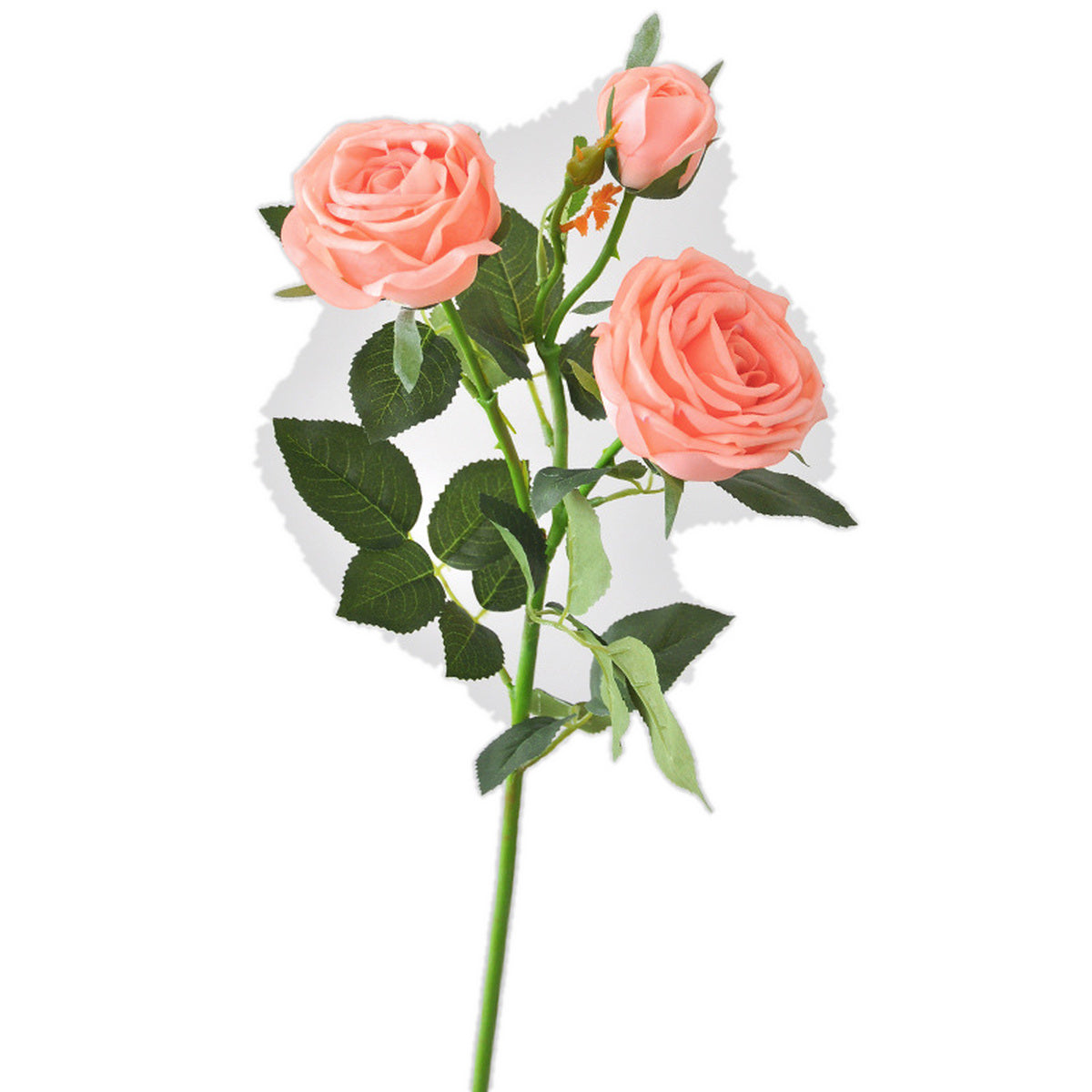 EVERIVELLE 28.7-Inch Three-Head Real-Touch Artificial Rose Stem