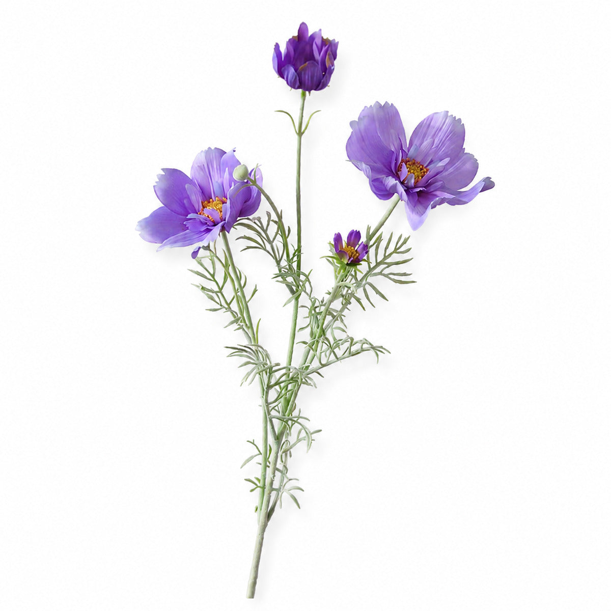 EVERIVELLE 30.7-Inch Flocked Artificial Queen Cosmos Stem