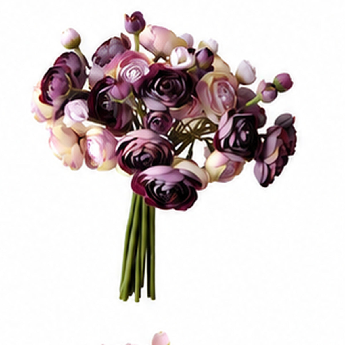 EVERIVELLE 10.2-Inch Artificial Ranunculus Bouquet — 9, 12 or 15 Stems