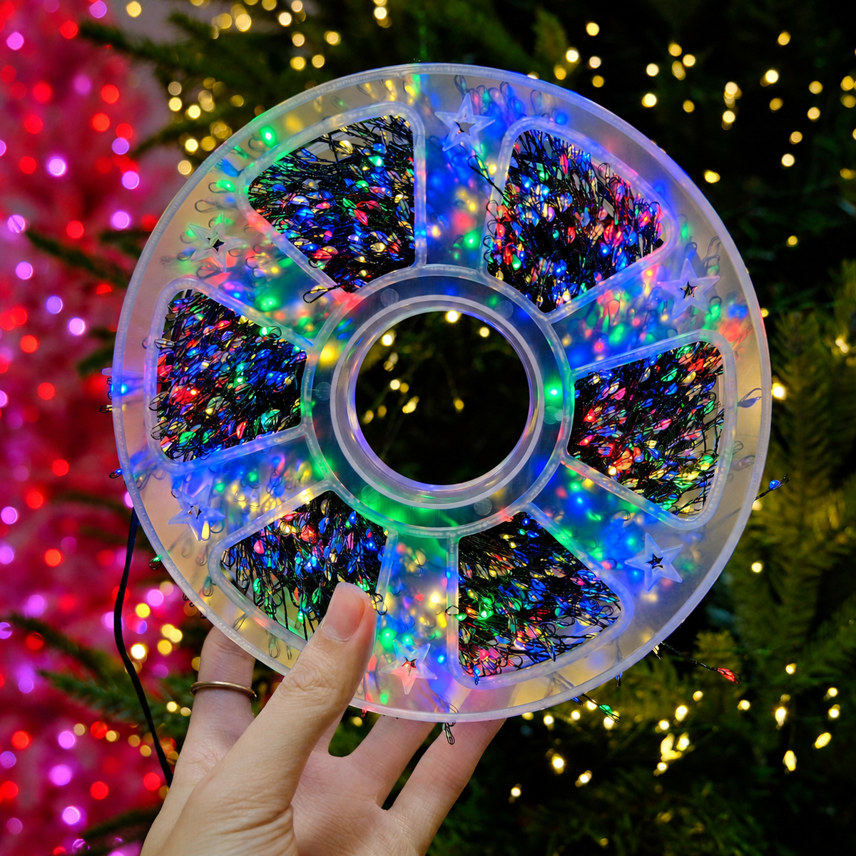 Firecracker string lights multicolor handheld