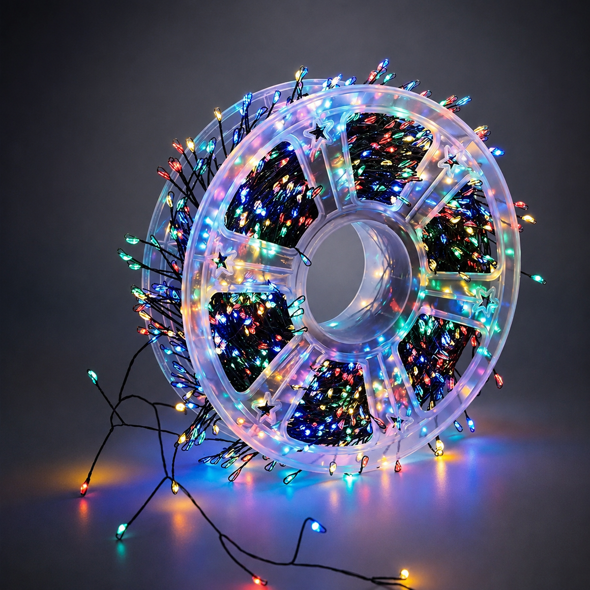Firecracker string lights multicolor reel