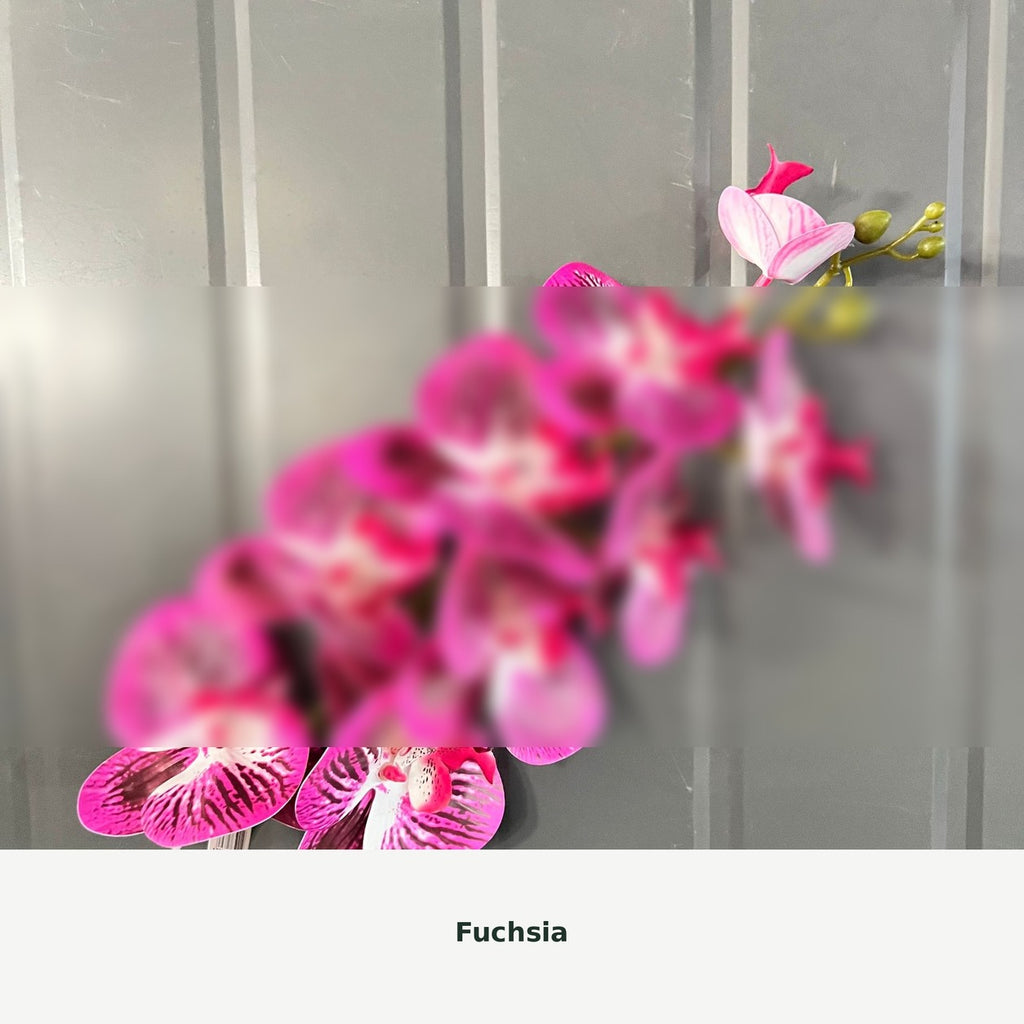 EVERIVELLE Nine-Head Artificial Phalaenopsis Orchid Stem