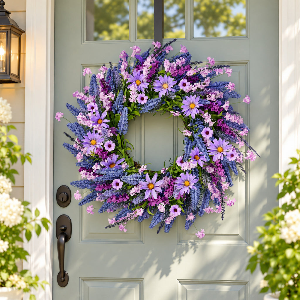Lavender & Daisy Wildflower Wreath