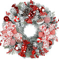 Frosted Christmas Candy Wreath