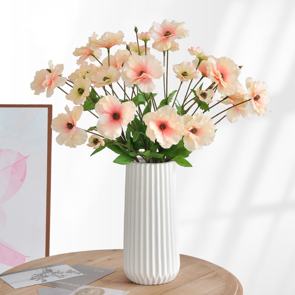 EVERIVELLE Three-Head Artificial Butterfly Ranunculus Stem
