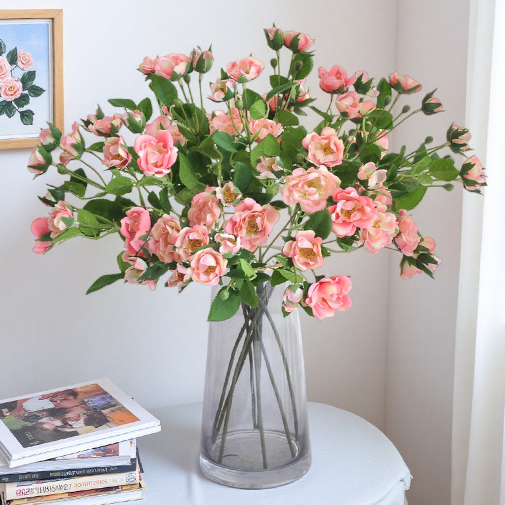 EVERIVELLE Multi-Bloom Artificial Spray Rose Stem