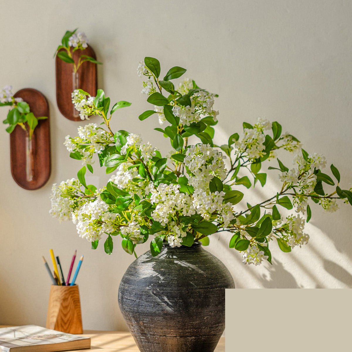 EVERIVELLE Artificial Orange Jasmine Flower Branch