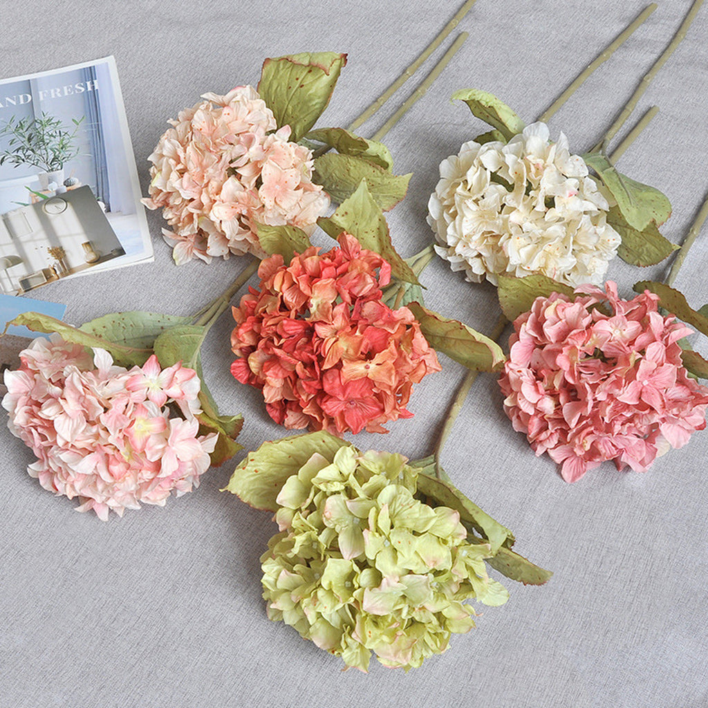 EVERIVELLE 26.8-Inch Dried-Look Artificial Hydrangea Stem