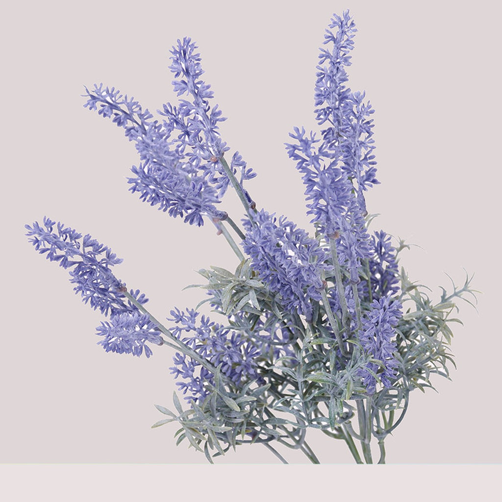 EVERIVELLE 15.7-Inch Five-Branch Dusty Artificial Lavender Bush