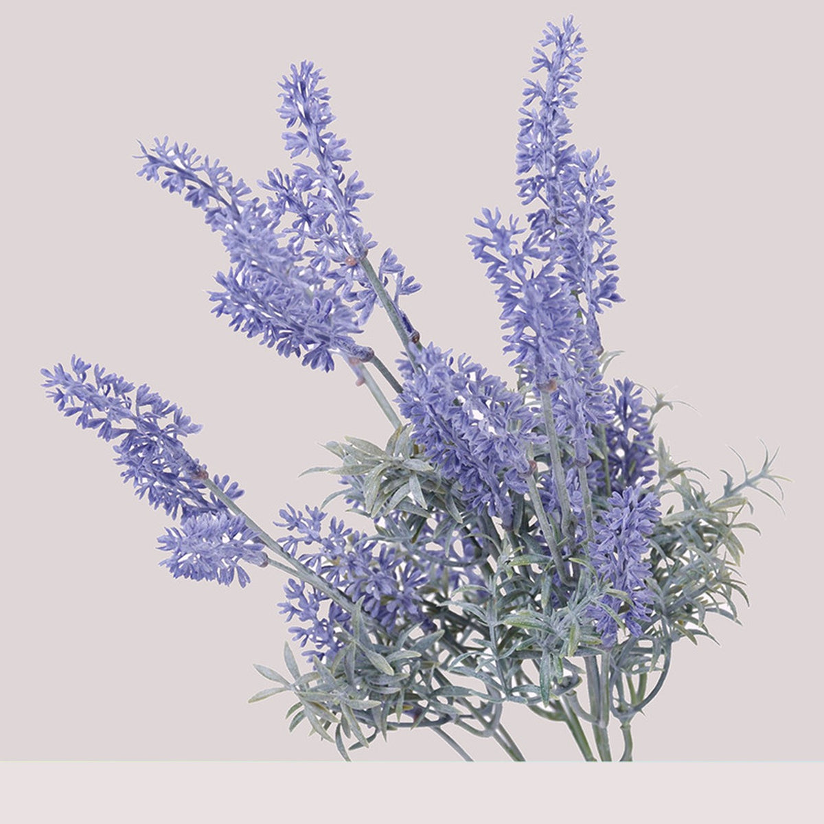 EVERIVELLE 15.7-Inch Five-Branch Dusty Artificial Lavender Bush
