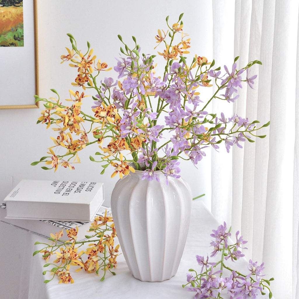 EVERIVELLE Artificial Vanda Orchid Spray