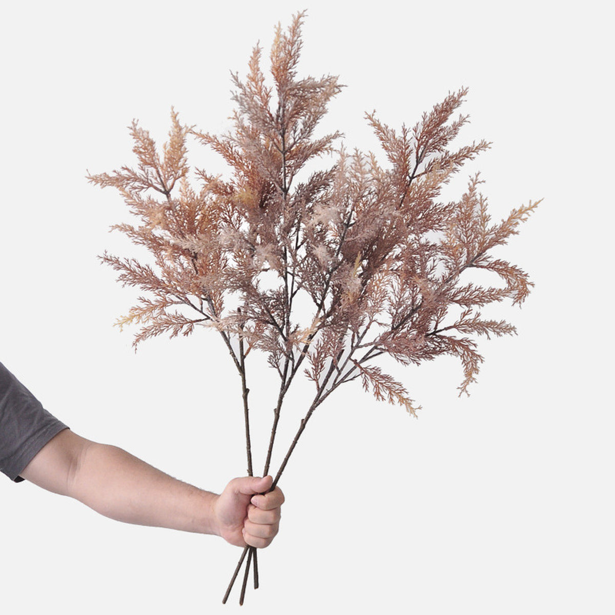 EVERIVELLE 31.5-Inch Two-Fork Artificial Foxtail Foliage Branch