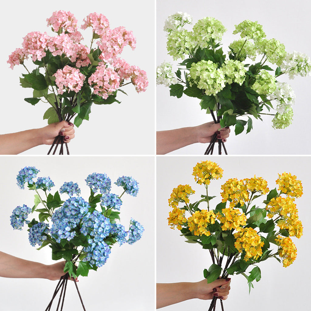 EVERIVELLE Three-Head Artificial Hydrangea Stem
