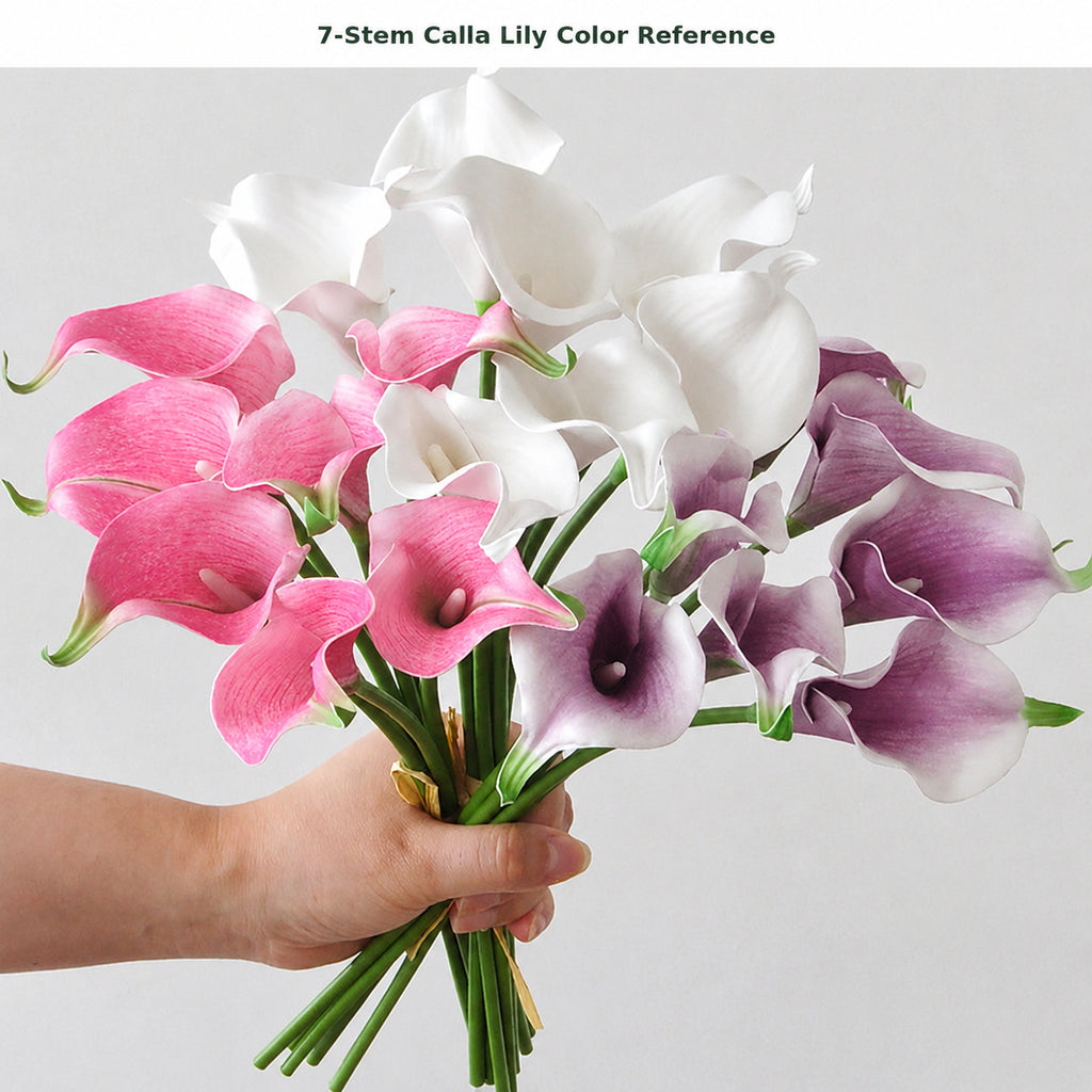 EVERIVELLE Seven-Stem Artificial Calla Lily Bouquet