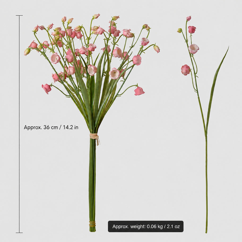 EVERIVELLE Hand-Tied Artificial Lily of the Valley Bouquet