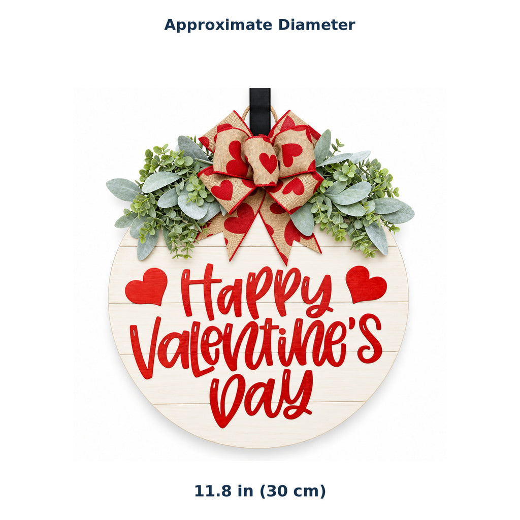 Happy Valentine's Day Heart Door Sign