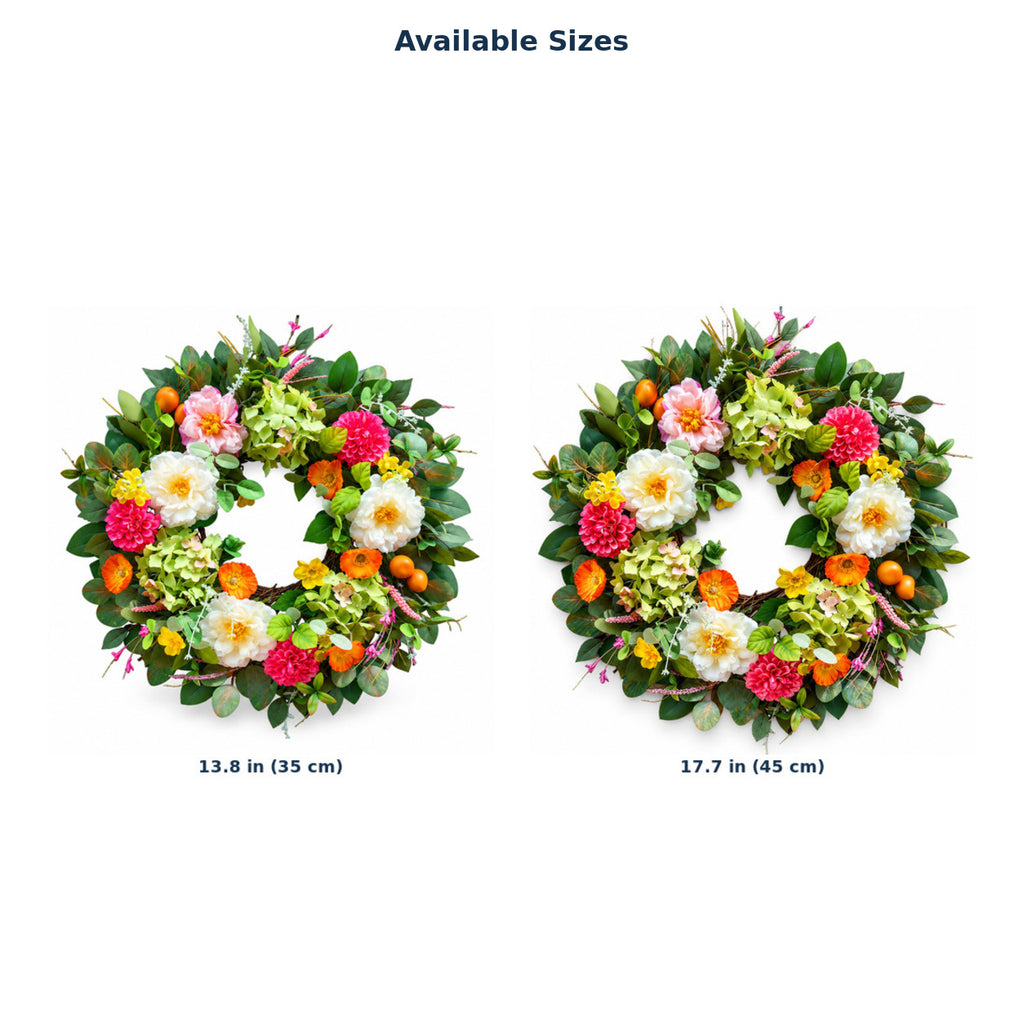 Peony, Hydrangea & Eucalyptus Spring Wreath Collection