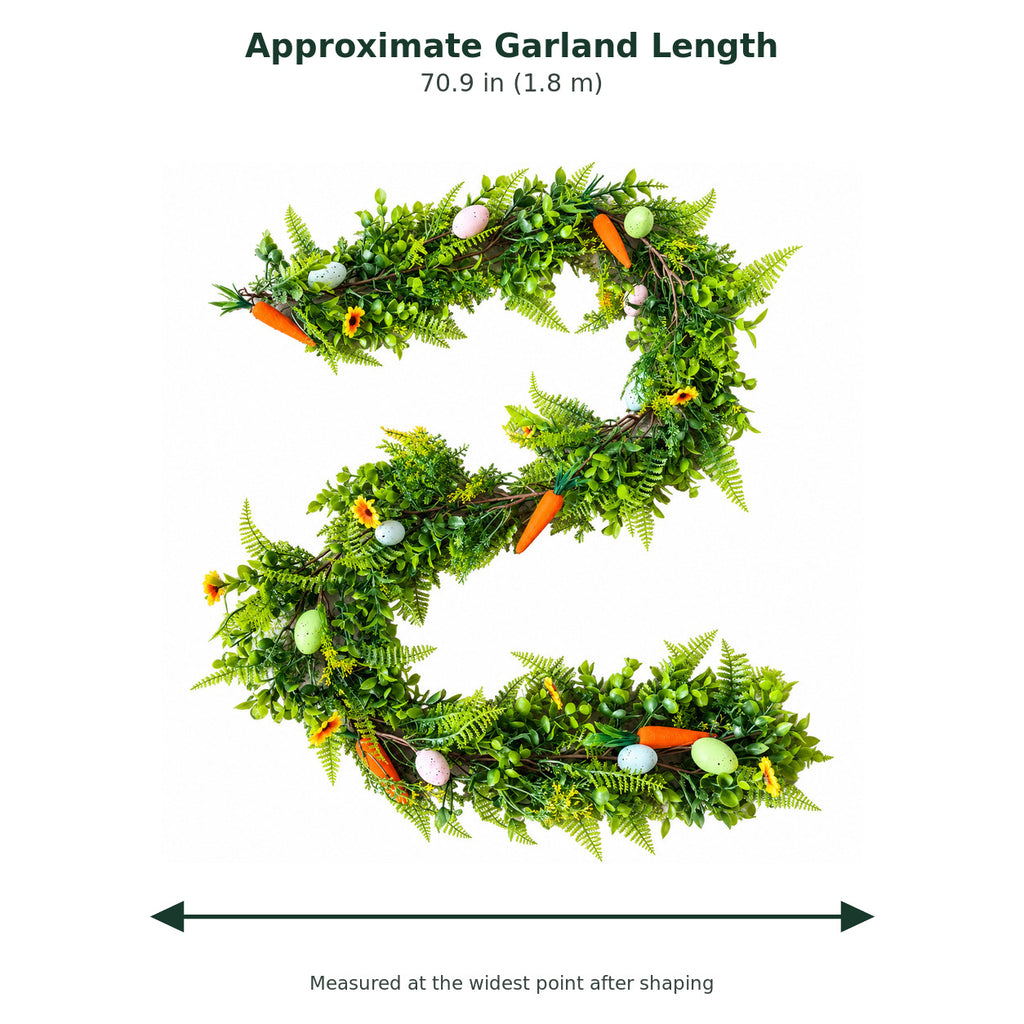 Easter Egg & Carrot Greenery Garland