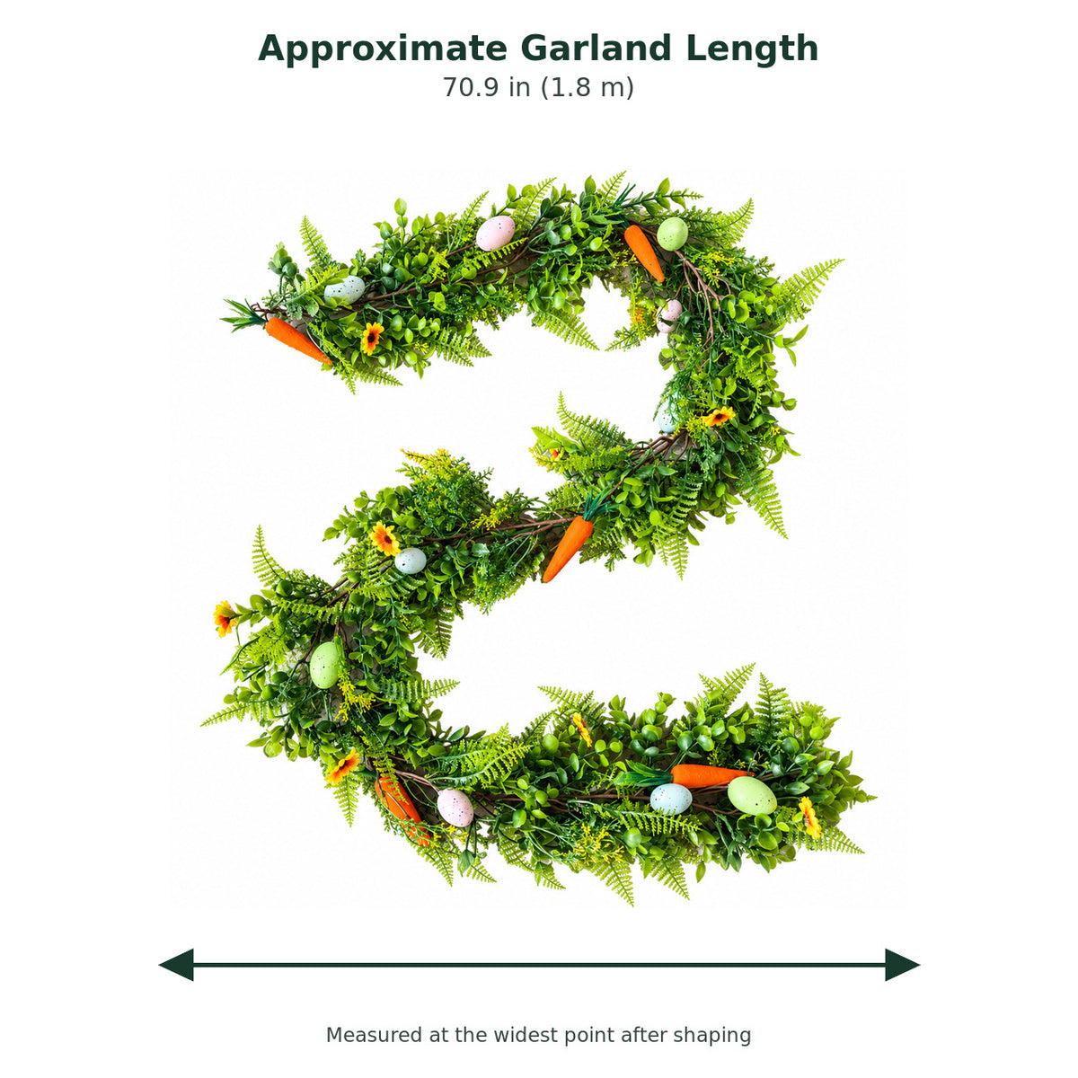 Easter Egg & Carrot Greenery Garland