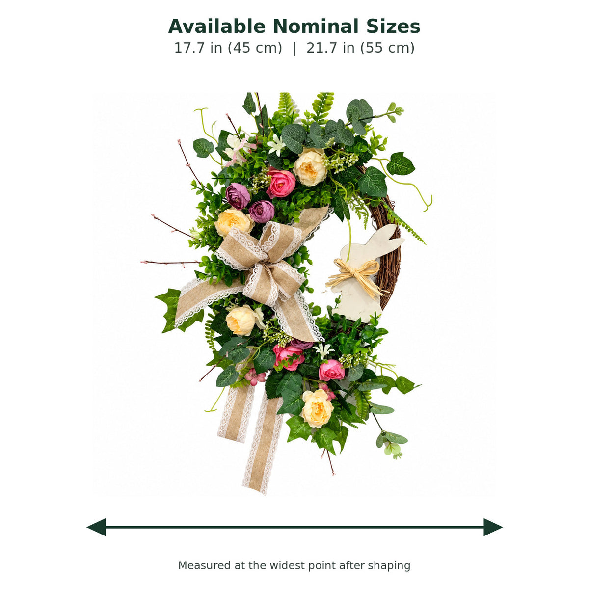 Easter Bunny Floral Door Wreath Collection