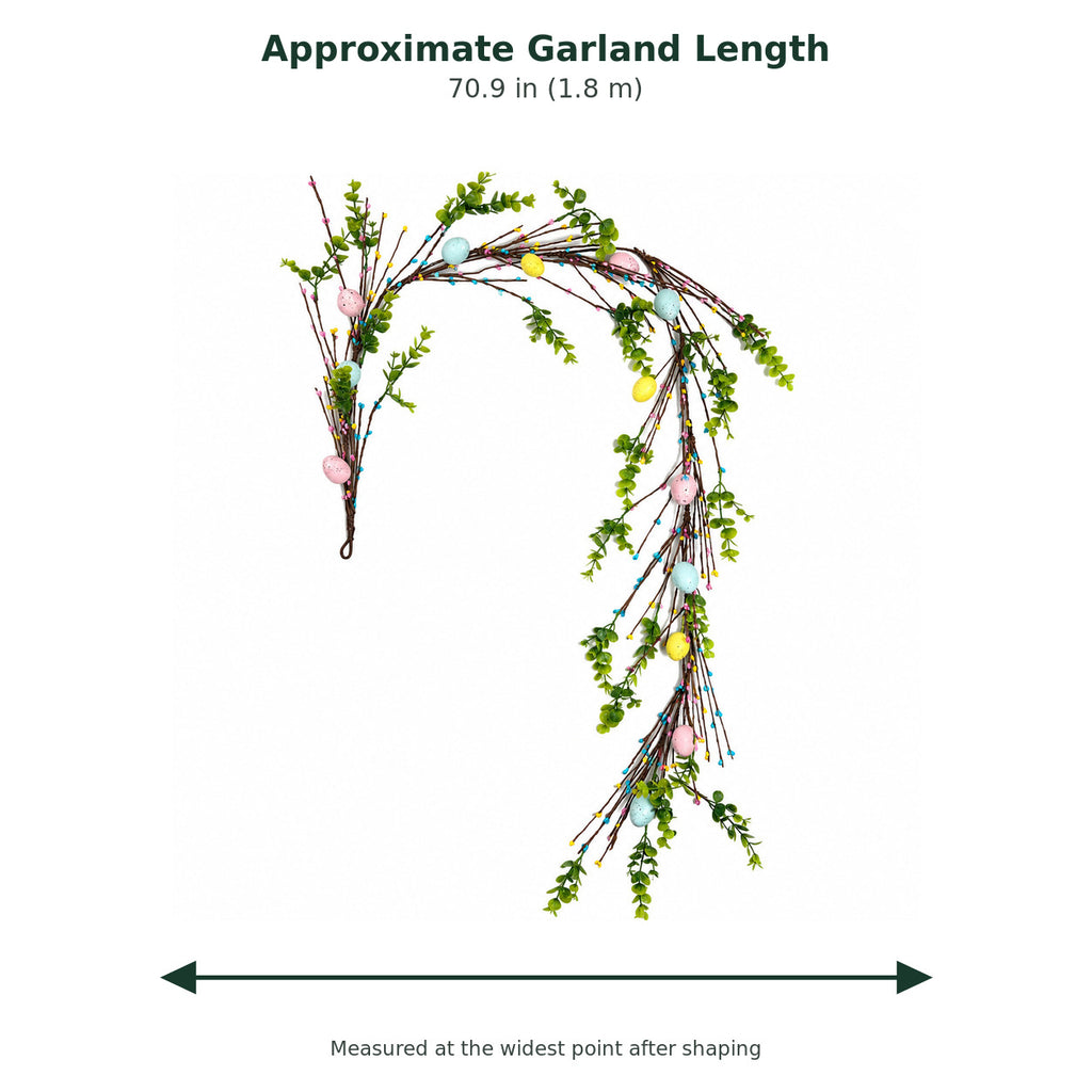 Pastel Easter Egg & Eucalyptus Twig Garland