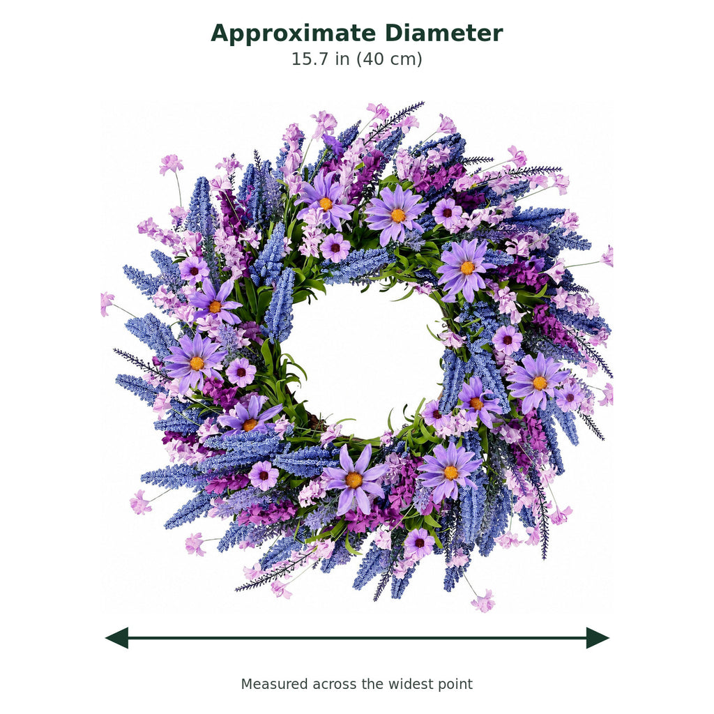 Lavender & Daisy Wildflower Wreath