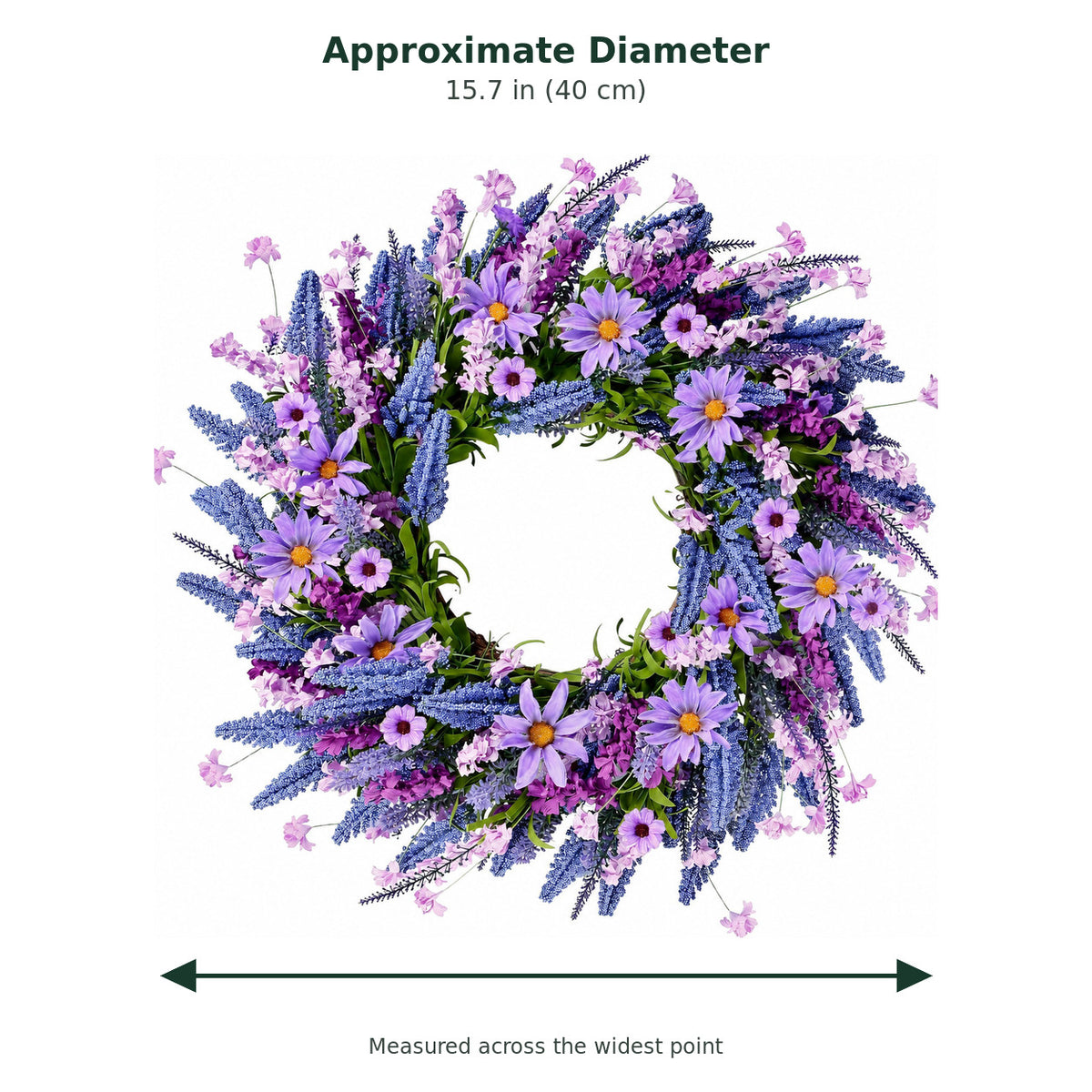 Lavender & Daisy Wildflower Wreath