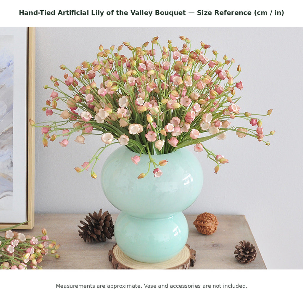 EVERIVELLE Hand-Tied Artificial Lily of the Valley Bouquet