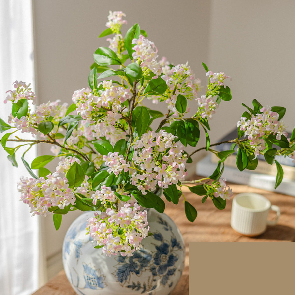 EVERIVELLE Artificial Orange Jasmine Flower Branch